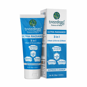 Treeology 3 in 1 Ultra Radiance Tea Tree Oil - Face Wash, Mask and Scrub
