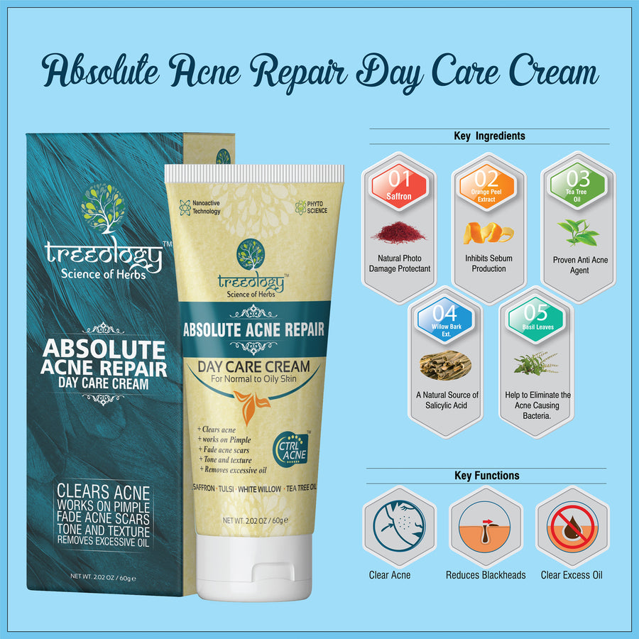 Treeology Natural Absolute Acne Repair Day Care Cream (Pack of 2)