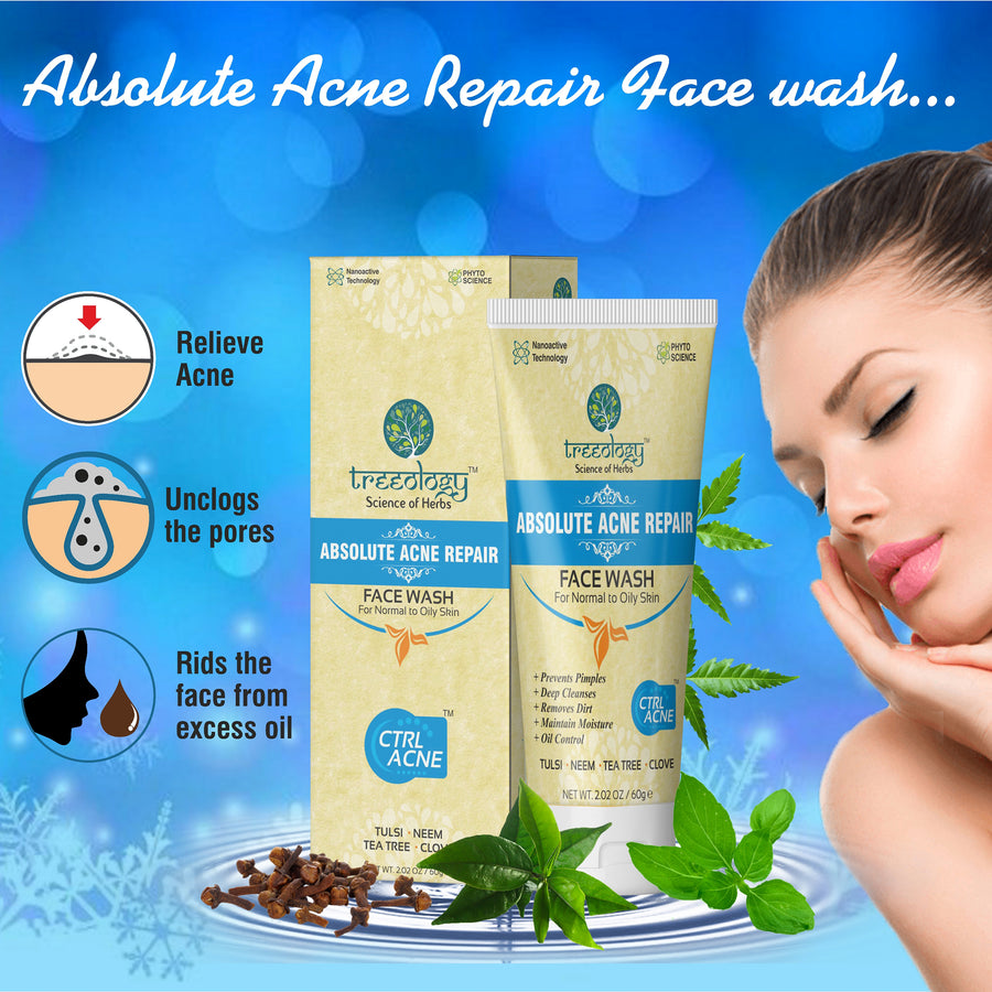 Treeology Absolute Anti Acne Repair Herbal Face Wash (Pack of 2)