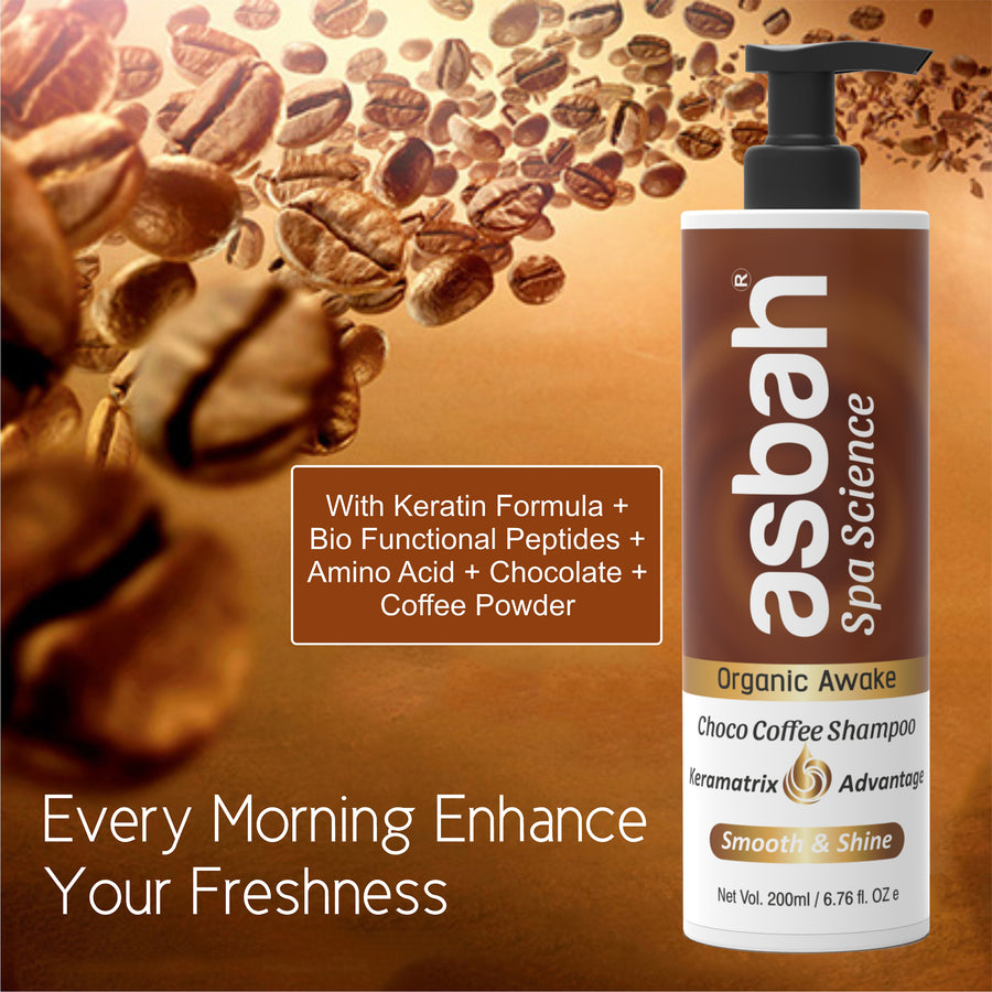 Asbah Organic Awake Choco Coffee Shampoo
