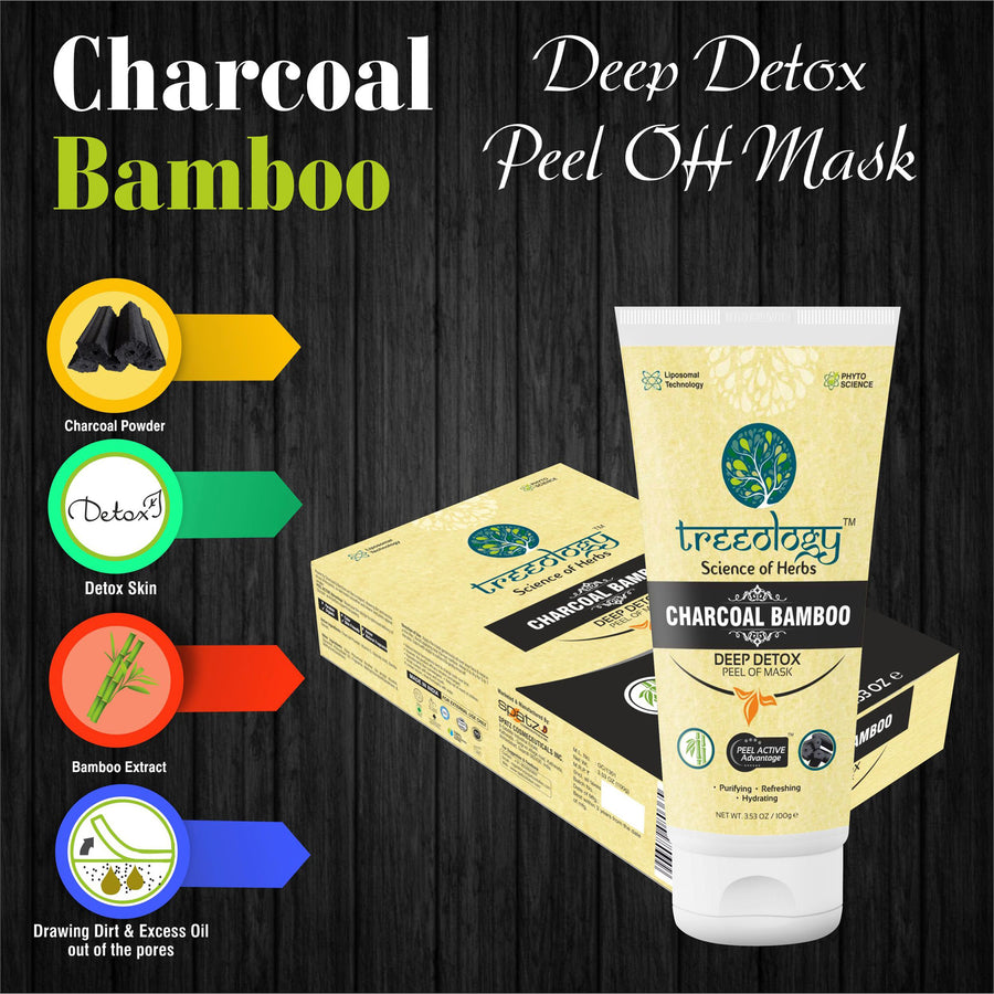 Treeology Charcoal Bamboo Deep Detox Peel Of Mask (Pack Of 2)