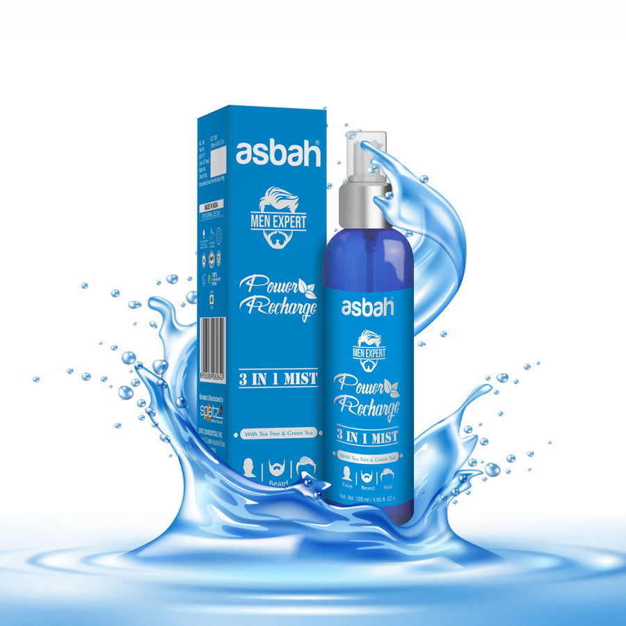 Asbah Men Expert 3 in 1 Mist For Face, Beard & Hair