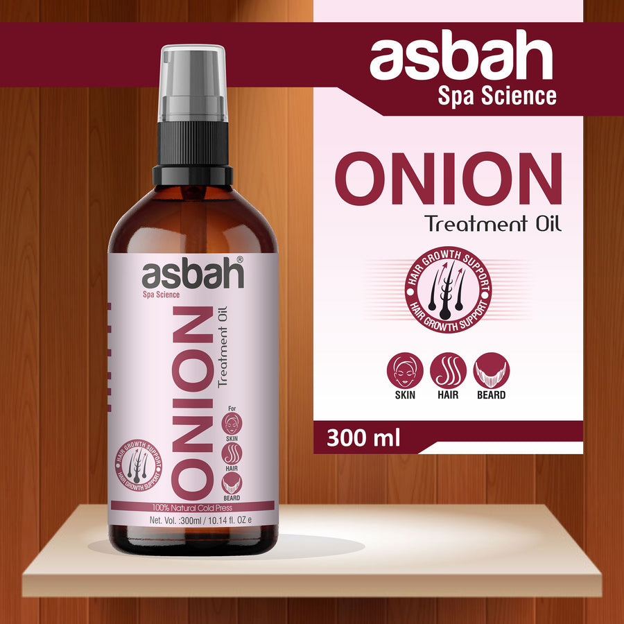Asbah Natural Cold Press Onion Oil for Skin, Hair, Beard and Body