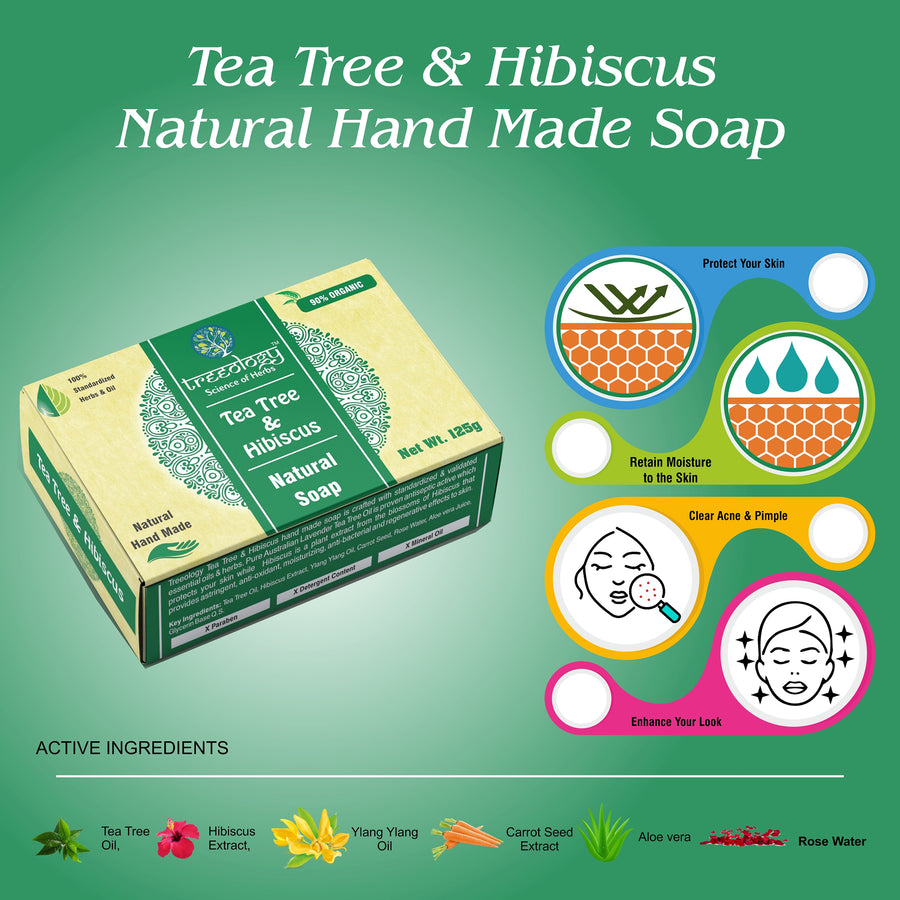 Treeology Tea Tree & Hibiscus Hand Made Soap