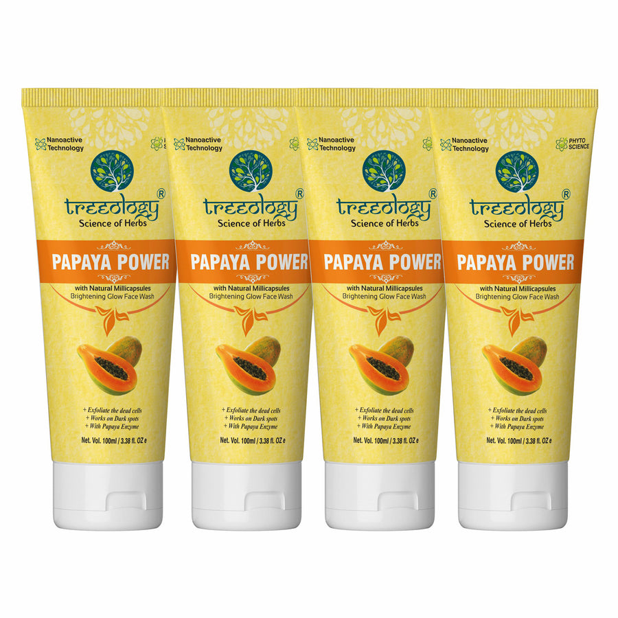 Treeology Papaya Power Brightening Glow Herbal Face Wash (Pack of 2)