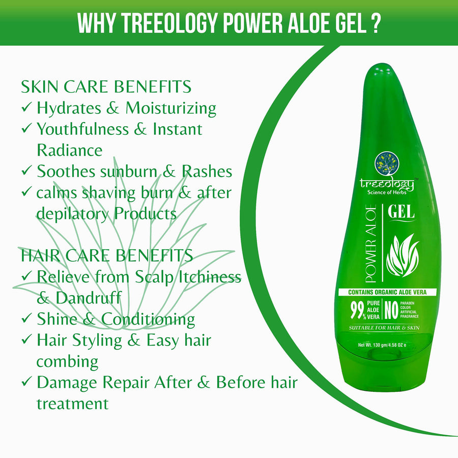 Treeology Organic Aloe Power Multipurpose Gel for Skin and Hair